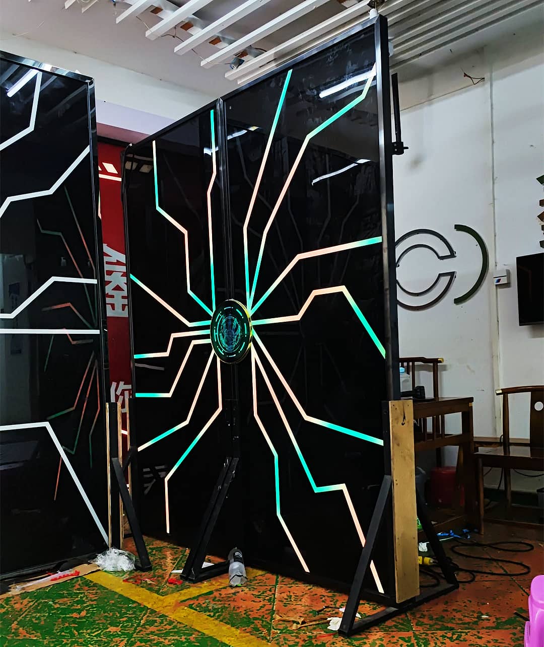 清吧触控发光掌纹门 全息创意科技门