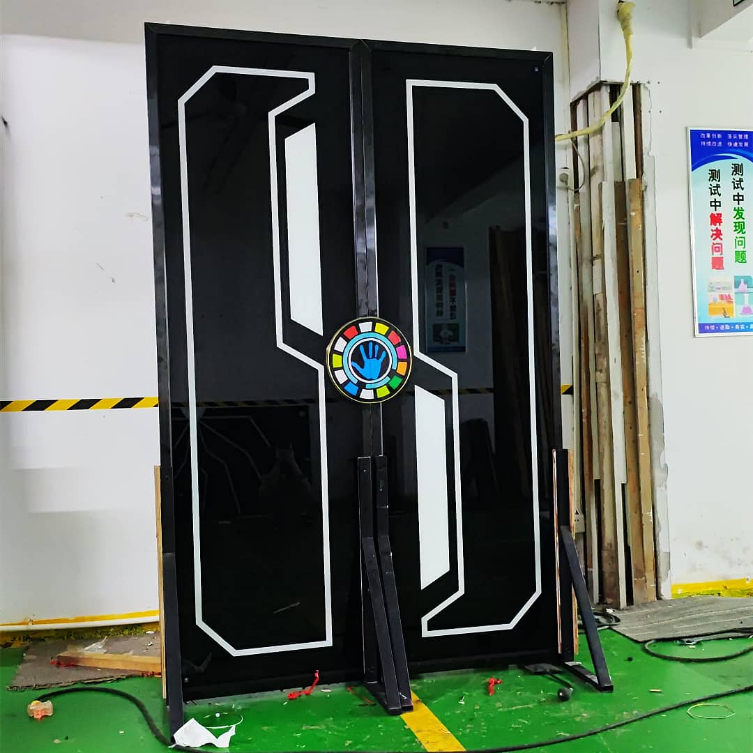 网红门生产 掌纹电动投影隐形门