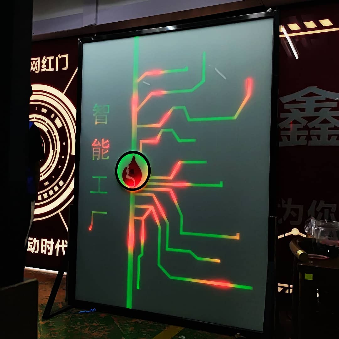 展厅网红互动门 手按掌纹门 梦幻大门