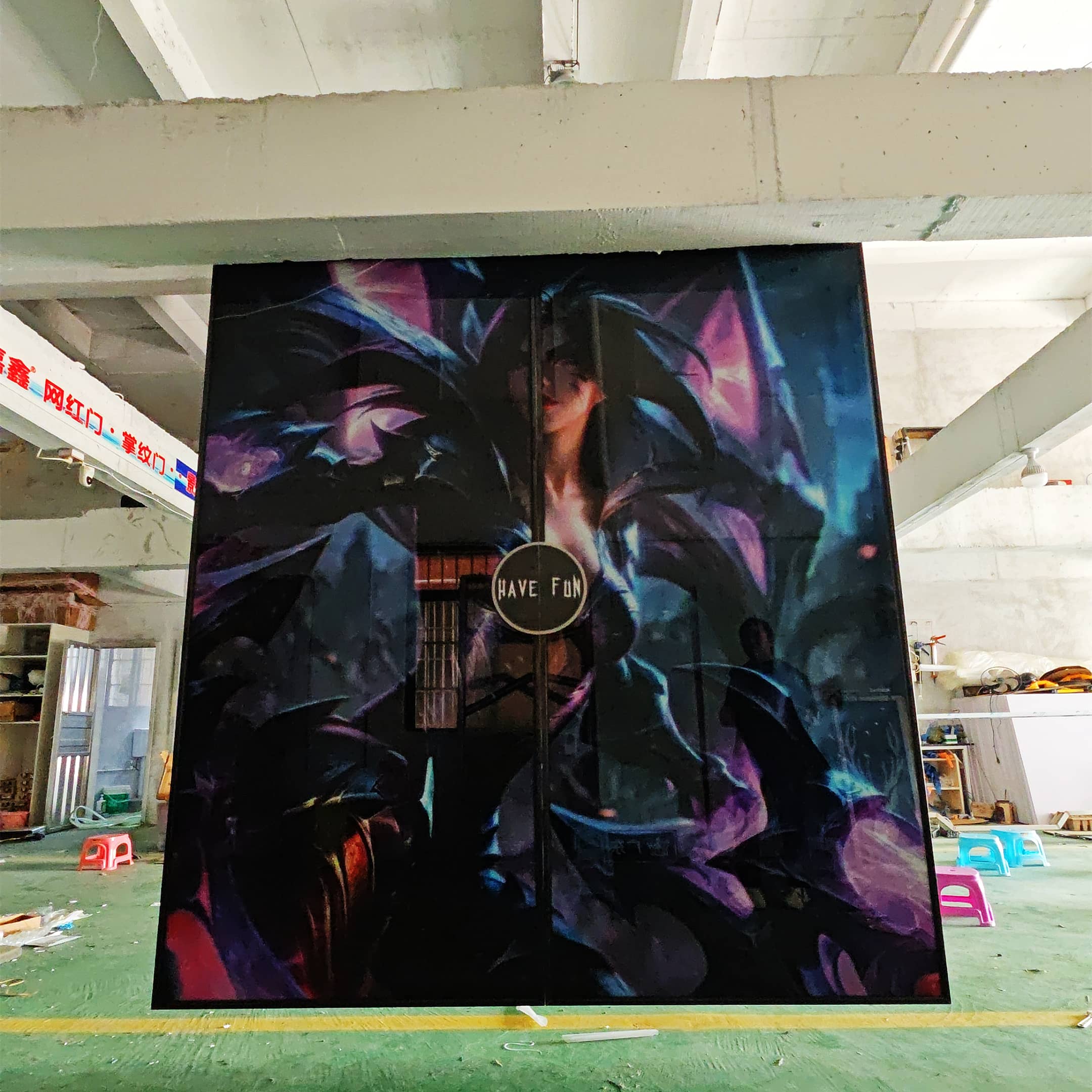 掌纹科技门 网红门设计 展厅网红门