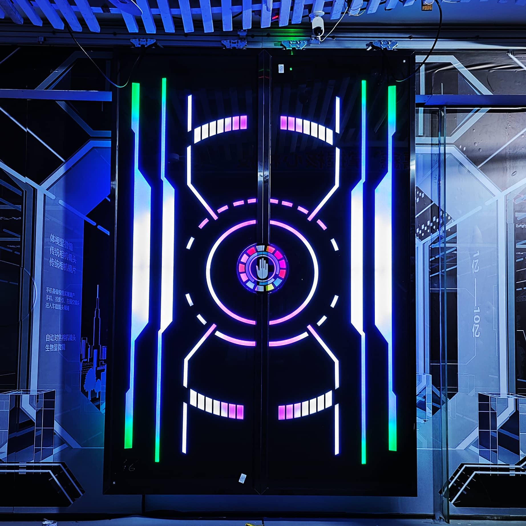 音乐餐吧网红门 科技造型幻彩门