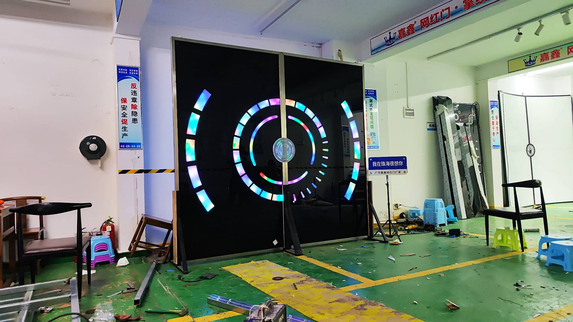 掌纹感应玻璃门定做